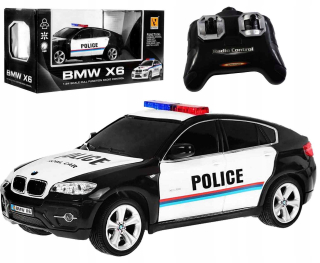 Auto na diaľkové ovládanie - Auto diaľkovo ovládané auto BMW X6 policajné auto
