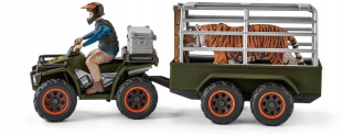 Schleich 42351 quad s prívesom a stráž