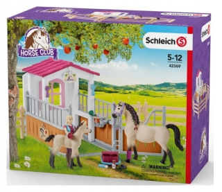 Schleich 42369 Stabilné farma + arabskí kone