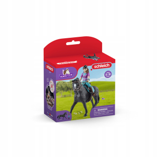 Schleich hnedovlasá líška s pohyblivými kĺbmi na koni
