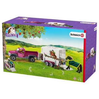 SCHLEICH vyzdvihnúť s prívesom pre kone SLH42346