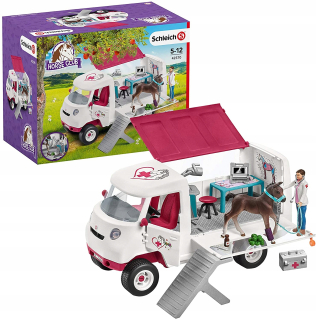 Schleich Mobilná zvieracia ambulancia so žriebätkom 42370
