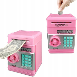 Pokladnička pre deti - Bezpečný bankomat Piggy Bank na mince, bankovky + PIN