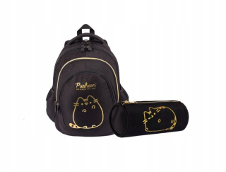 Viackomorový školský batoh Pusheen St. Majewski black, Odtiene žltej a zlatej 23 rokov