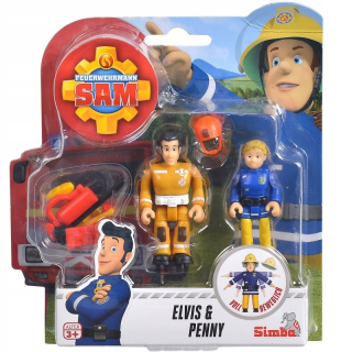 Rozprávková postavička - Simba Hasič Sam 2 Figúrky Príslušenstvo Elvis a Penn