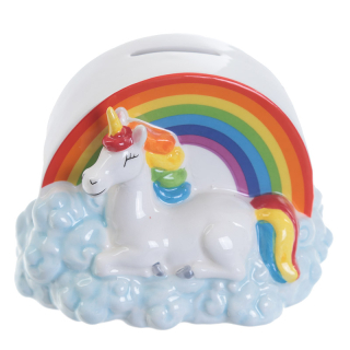 Pokladnička pre deti - Keramická prasiatko Unicorn