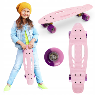 Skateboard Qkids ABEC-7 ružový