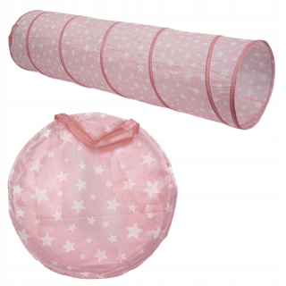Detský stan - Skladacie ihrisko Home Tunel Stars Pink