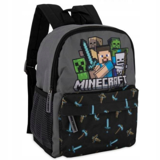 Jednokomorový batoh do škôlky Fashion UK GC-MNCT-298 Minecraft sivý