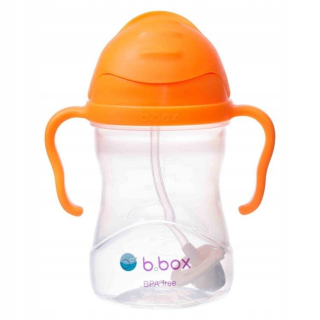 B.Box BB00509 fľaša na vodu so slamkou 240 ml oranžová