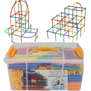 Slamky stavebné bloky palice tuba 800 ks