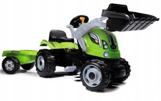 Traktor - Smoby Traktor s prívesom farmára Maxa Spoon