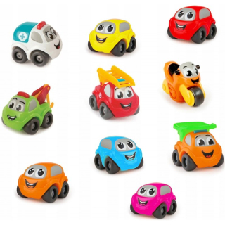 Chodítko pre deti - Smoby sada 10 farebných vozov Vroom Pla