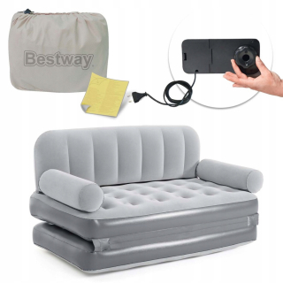 Velor Sofa s vstavaným čerpadlom 188x152x64cm Best