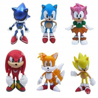 Rozprávková postavička - Sonic the Hedgehog, Postavičky Hračky Set 6ks