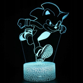 Nočná lampa do detskej izby - Sonic ježko LED TOUCH Night lámp