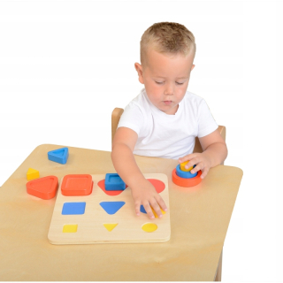 Interaktivny stolik pre deti - Tvarovacie tvary Geometrické bloky Masterkidz