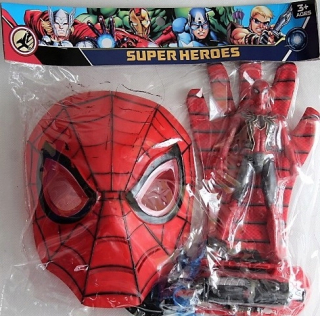 Akčná figúrka, postavička - Spider Man maska rukavicou odpaľovacie zariadenie