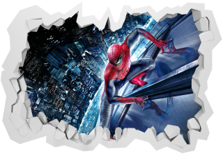 Tapeta do detskej izby - Spiderman, Nástenný výjav, 3D samolepky, 130x90
