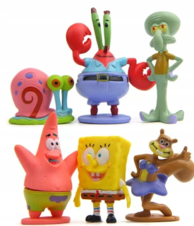 Rozprávková postavička - SPONGEBOB KCANCYSTOPORTA ČÍSLACH KIT 8
