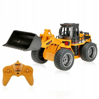 Auto na diaľkové ovládanie - Buldozér buldozér R / C 2.4G kovové lyžice 1:18