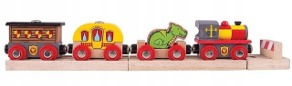 Dráha pre deti, stavebnica - Stredoveký drevený vlak Bigjigs Rail