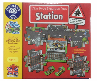 Drevená dráha pre deti - Station - Cestná puzzle pre železničné mockings 320