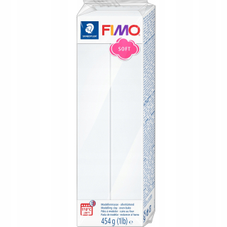 Fimo Soft plastová hlina 454g biela