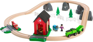 Dráha pre deti, stavebnica - Stodola pre pony - kompletné elektrické kit