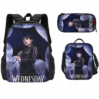 Wednesday Addams ŠKOLSKÝ SET, BATOH A4, TAŠKA, PERERAČKA, NOVÁ