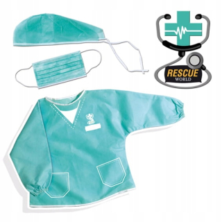Doktor outfit. Medical zástere 3-8 rokov pre deti