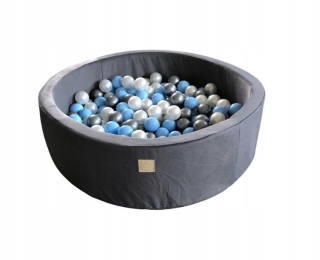 Suchý bazén - Suchý bazén s guľkami 90x30 Gray Velvet+300 guličiek