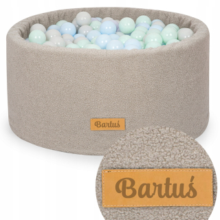 Suchý bazén s loptičkami, 200 loptičiek, MENO ZADARMO, 90x40 deti Baránok