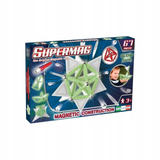 Magneticka stavebnica - Supermag značky Glow 67 el. magnetické vankúšiky