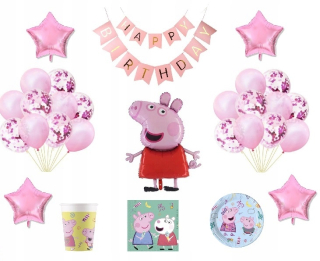 Balóny na párty - Čerpadlo Peppa Balloons Servítky narodeniny 1-9 sadu