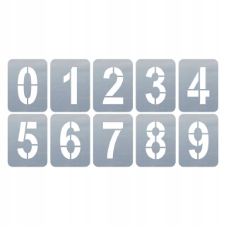 Detské samolepky na stenu - Šablóna pre šablóny na čísla sada 0-9 DIGITS V 30 cm