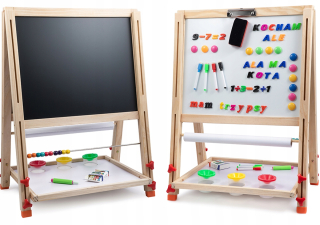 Magnetická tabuľa obojstranná krieda + 85 ZADARMO