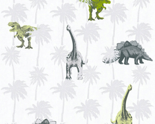 Tapeta do detskej izby - Tapety - pre deti Dinuš, dinosaurov, Dino, zelená