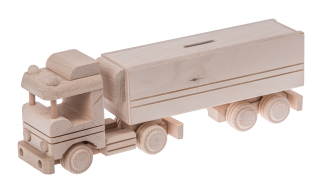 Tatra, nákladné auto - TIR Piggy Bank - 2 Drevená hračka auto eco