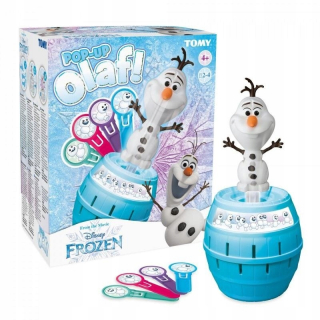 Tomy hru Frozen Land ľadu pop-up hlaveň Olafa