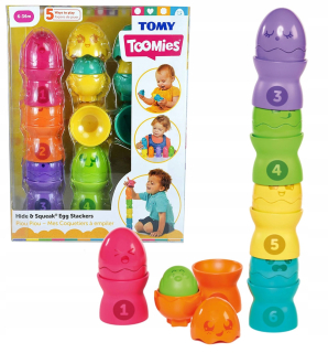 Interatívna hračka - TOMY TOOMIES VEJCE PYRAMID E73083 VEŽA