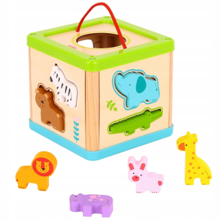 Stavebnicové bloky - Took TOY Drevená triedič Educational Ankle Zwierz