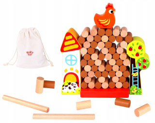 Took TOY Hra Jenga Falling Kura drevených poľnohospodárskych