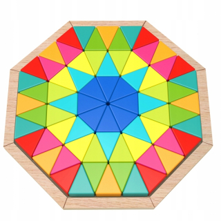 Stavebnicové bloky - Took TOY Octagonal Puzzle drevené mozaiky Edu