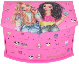 Úložný box - Topmodelka šperky skrinka so zrkadlom 11235