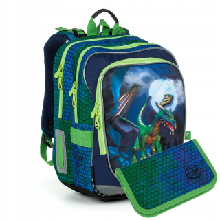 Školský batoh - Topgal School Backpack + Cencil Case Dragon Enddy 19013
