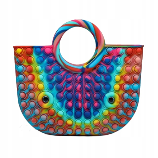 POP IT - BAG Pop It Fidget 3D gumená taška farebná