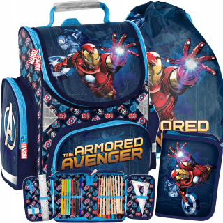 Aktovka, školská taška -  Škola Satchel Avengers Iron Man 3in1