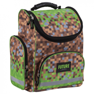Školský batoh - Školská školská taška pre fanúšikov hry Minecraft Pixele