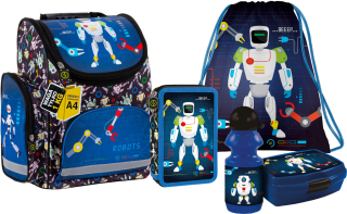 Aktovka, školská taška - Ergo školská taška Set 5W1 Robot Robot (11)